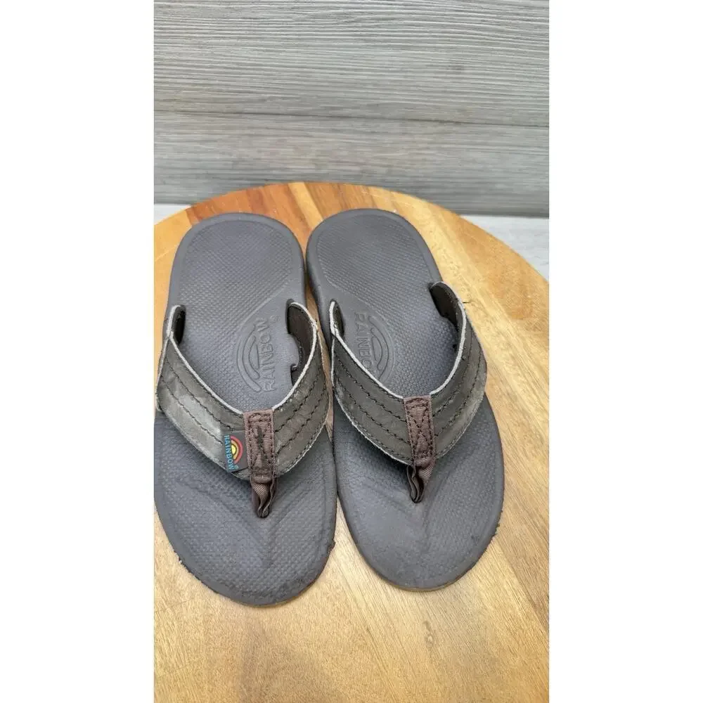 Rainbow Shoes Brown Cape Beach Summer Flip Flop Slip On Walking Size 13/1